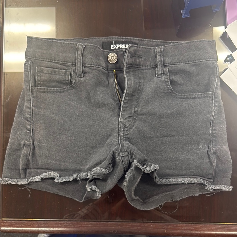 Express Women's Charcoal Jean Shorts
